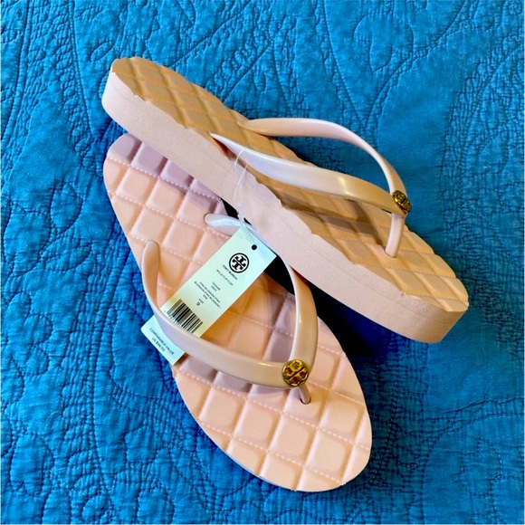 Tory Burch Platform Flip Flops (NWT) - Picture 1 of 7